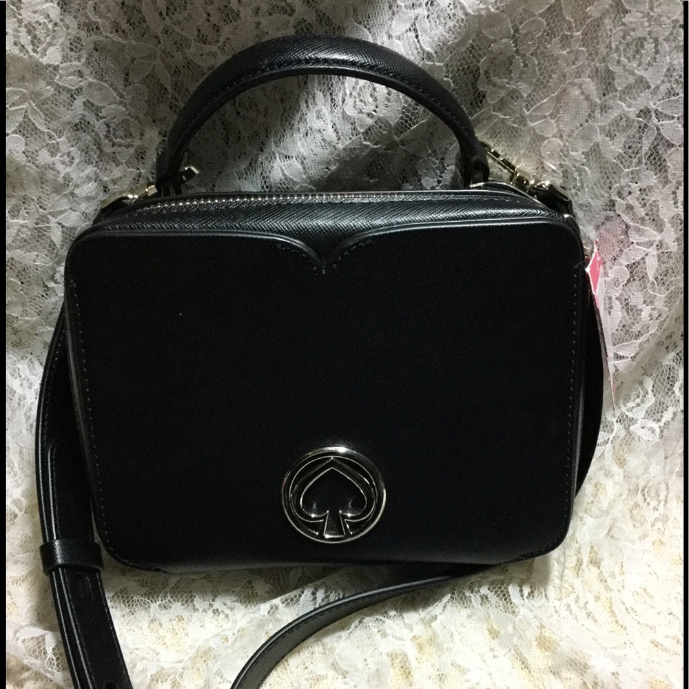NWT KATE SPADE BLACK ZIP CROSSBODY